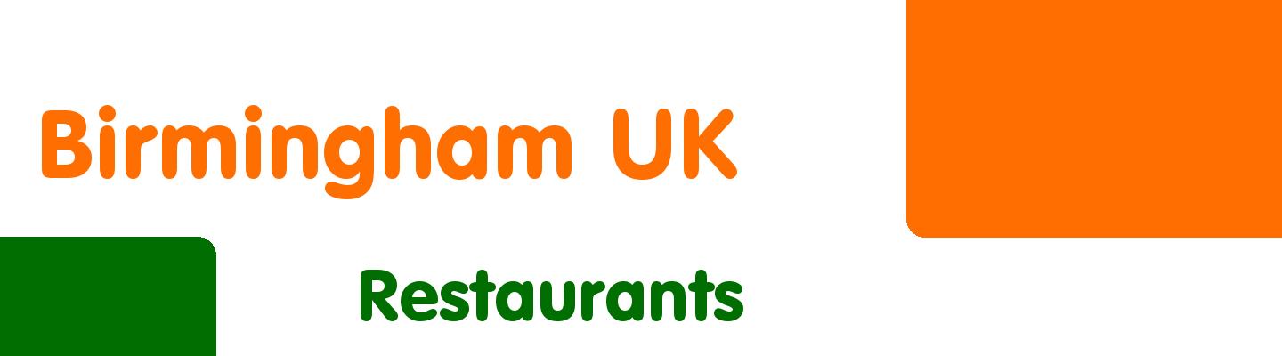 Best restaurants in Birmingham UK - Rating & Reviews